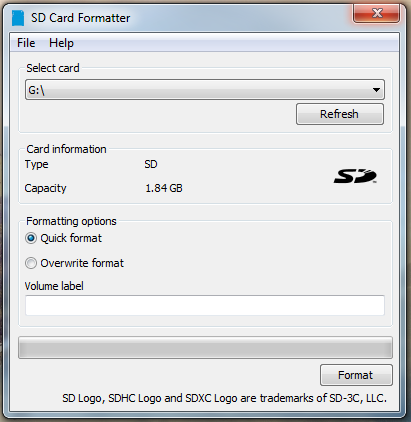 SD Card Formatter