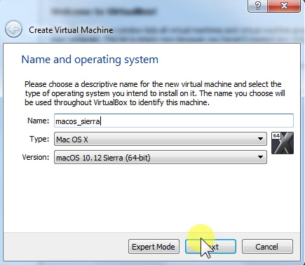 download mac os x sierra for virtualbox