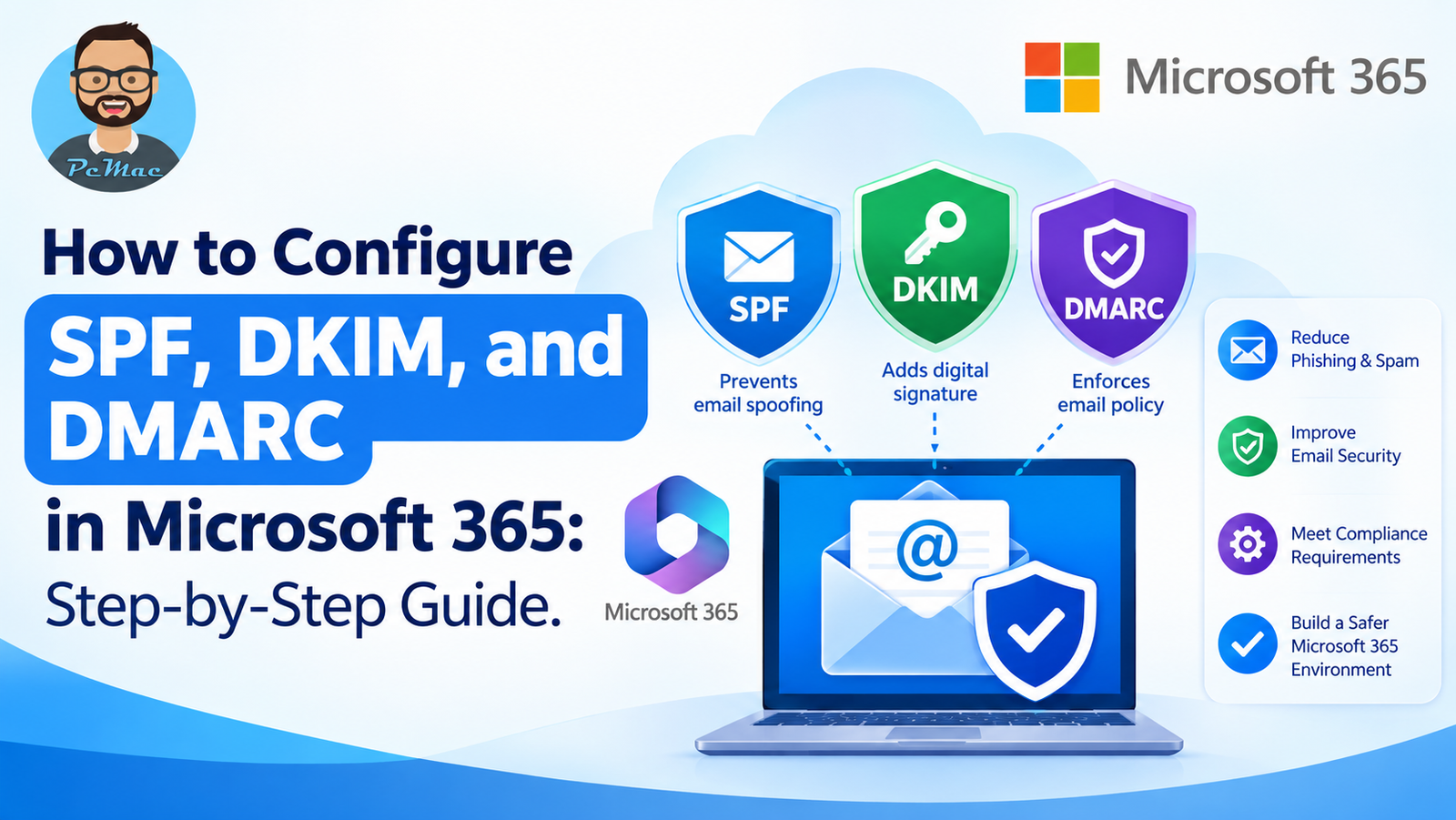 Read more about the article How to Configure SPF, DKIM, and DMARC in Microsoft 365: Step-by-Step Guide