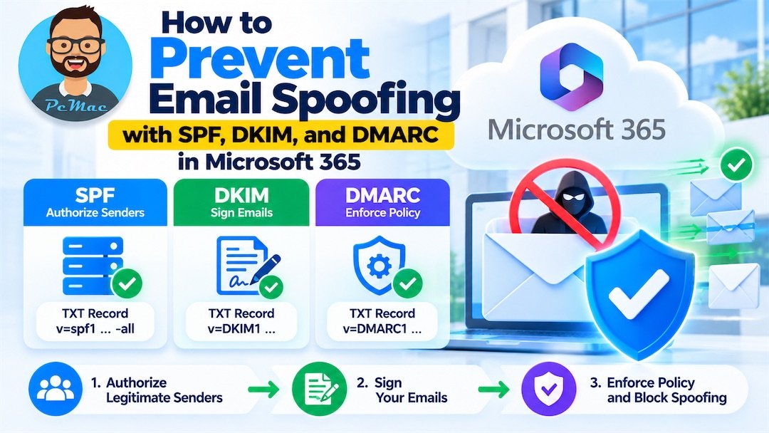 Read more about the article Prevent Email Spoofing in Microsoft 365 with SPF, DKIM & DMARC